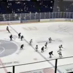Kiekko-Espoo juniors playing on the ice hockey rink