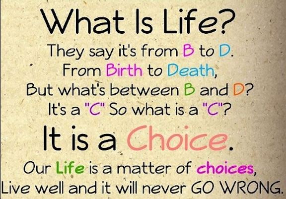 A quote about what is life.