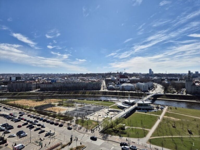 Balcony view from Radisson Blu Hotel Lietuva during Easter stay review