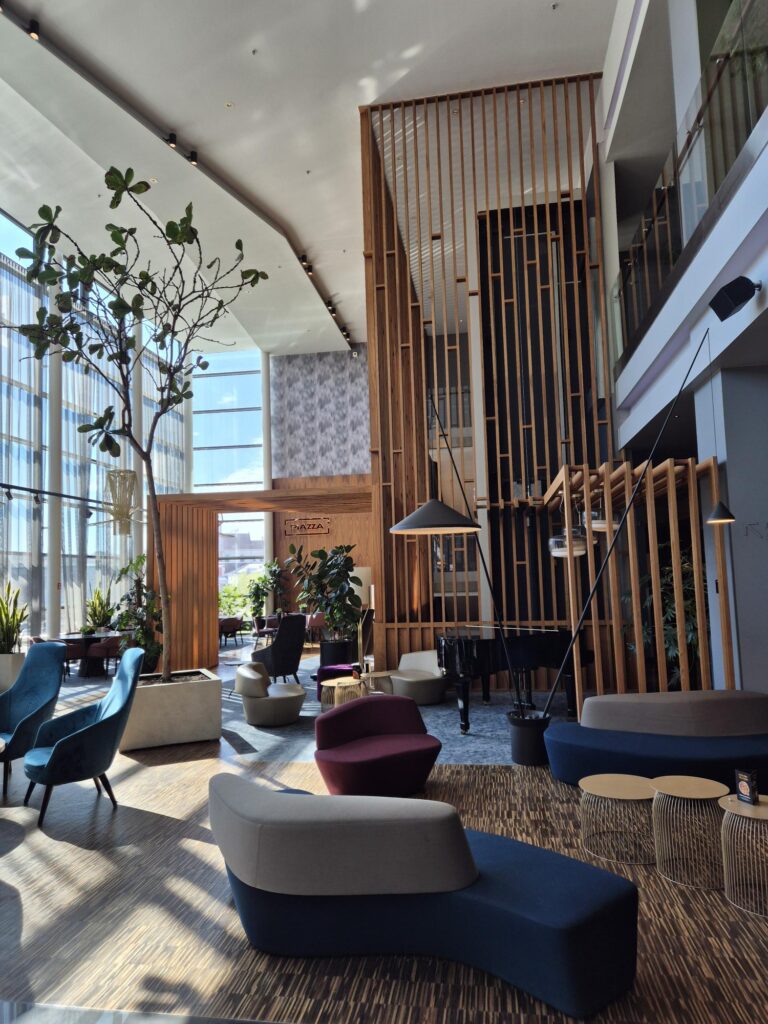 Lobby interior at Radisson Blu Hotel Lietuva Easter stay review