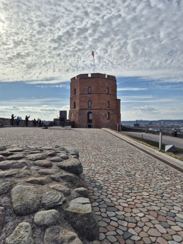 Gediminas Tower on a hilltop plaza
